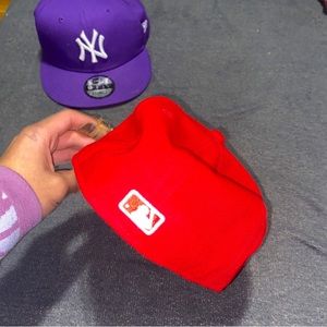 NEW ERA RED NY YANKEES HAT 7 1/4
